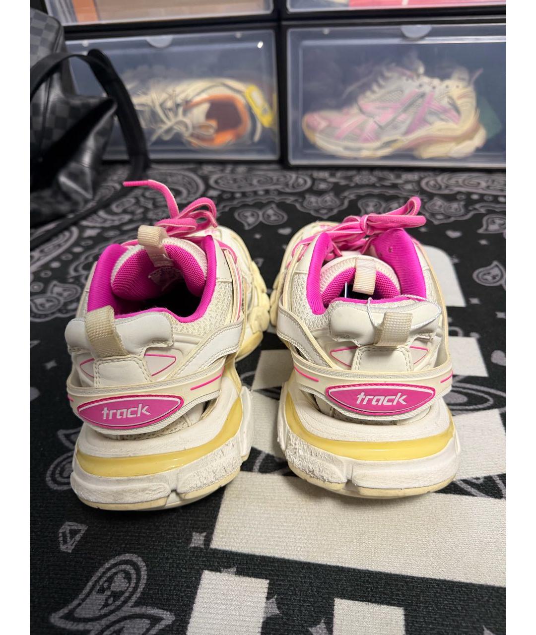 BALENCIAGA Розовые текстильные кроссовки, фото 3