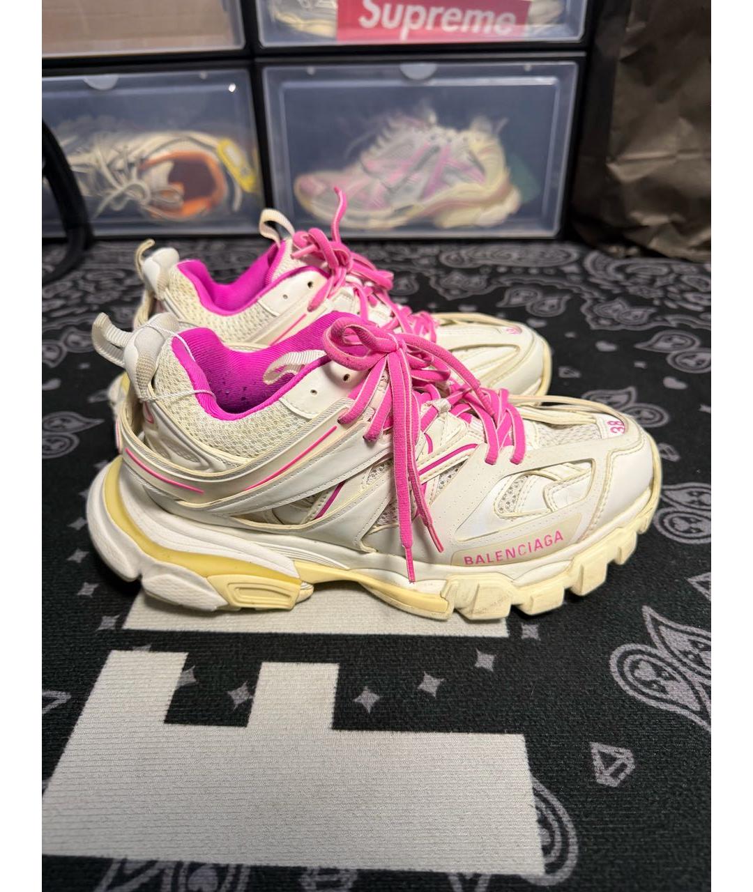 BALENCIAGA Розовые текстильные кроссовки, фото 7