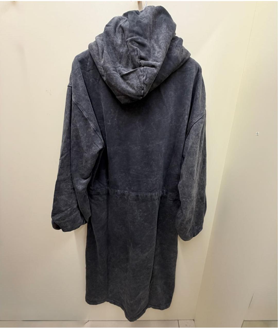 DIESEL Антрацитовое хлопковое повседневное платье, фото 5