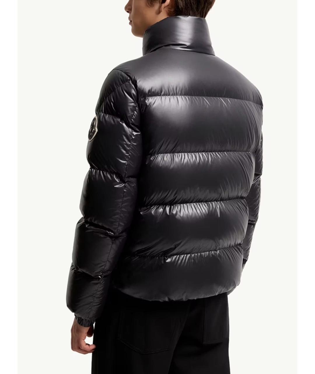 MONCLER Черный полиамидовый пуховик, фото 3