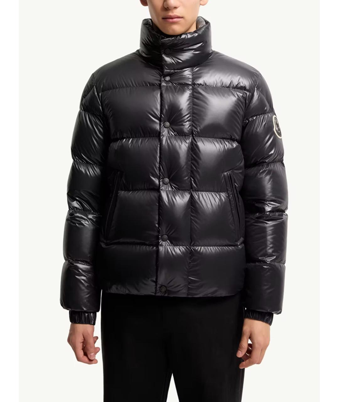 MONCLER Черный полиамидовый пуховик, фото 2