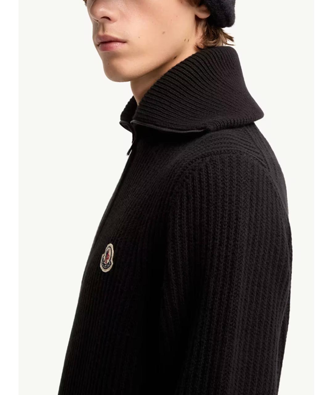 MONCLER Черный шерстяной джемпер / свитер, фото 6