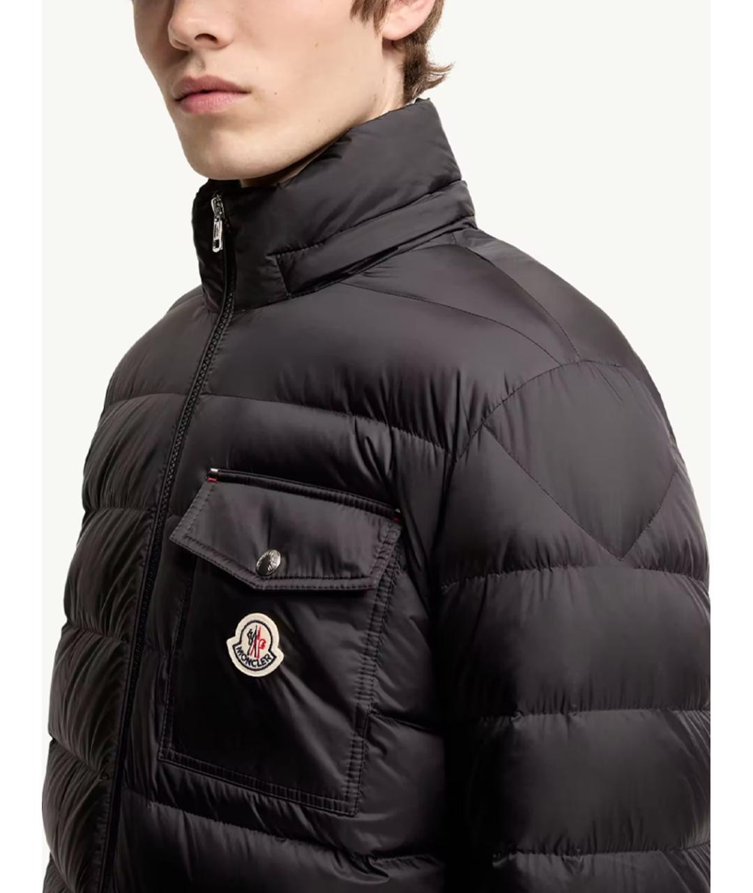 MONCLER Черный полиамидовый пуховик, фото 4