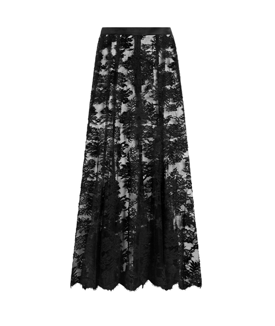 DOLCE&GABBANA Черная хлопковая юбка миди, фото 1