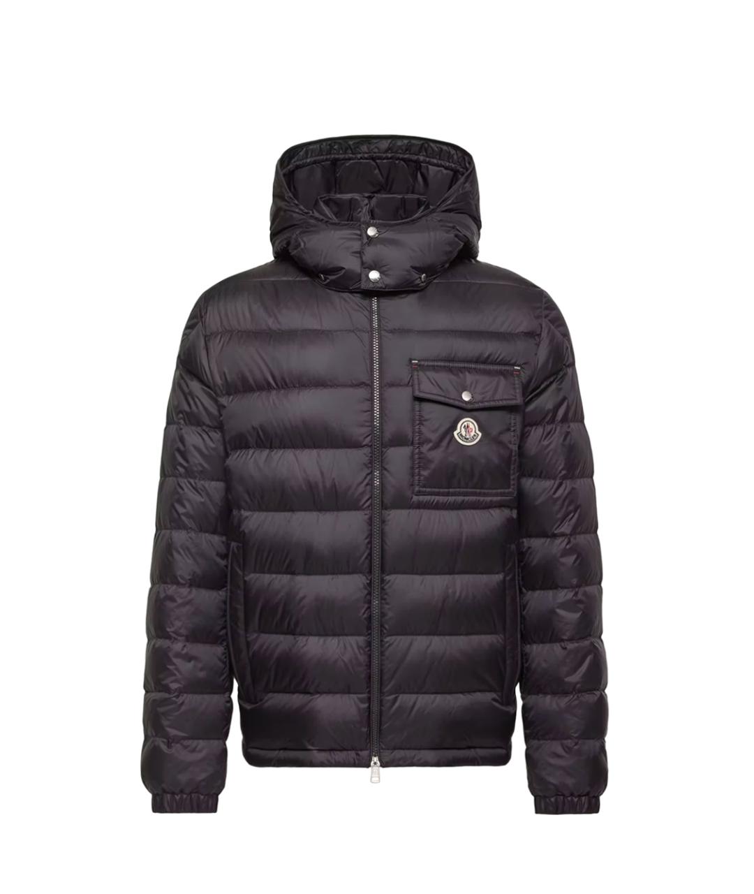 MONCLER Темно-синий полиамидовый пуховик, фото 7