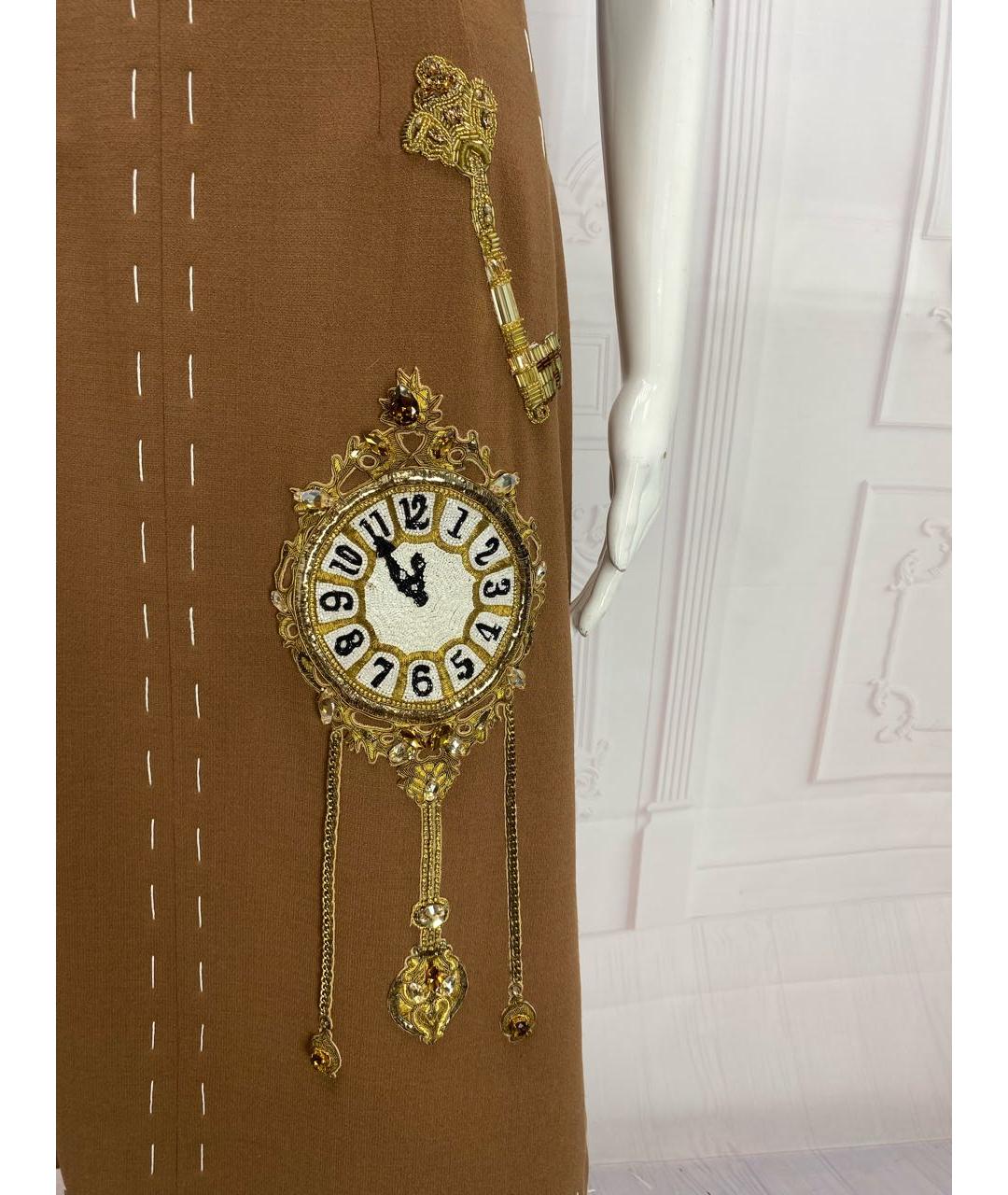 DOLCE&GABBANA Бежевое шерстяное платье, фото 4