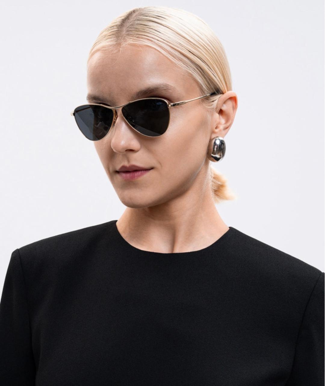 SAINT LAURENT Золотые солнцезащитные очки, фото 2