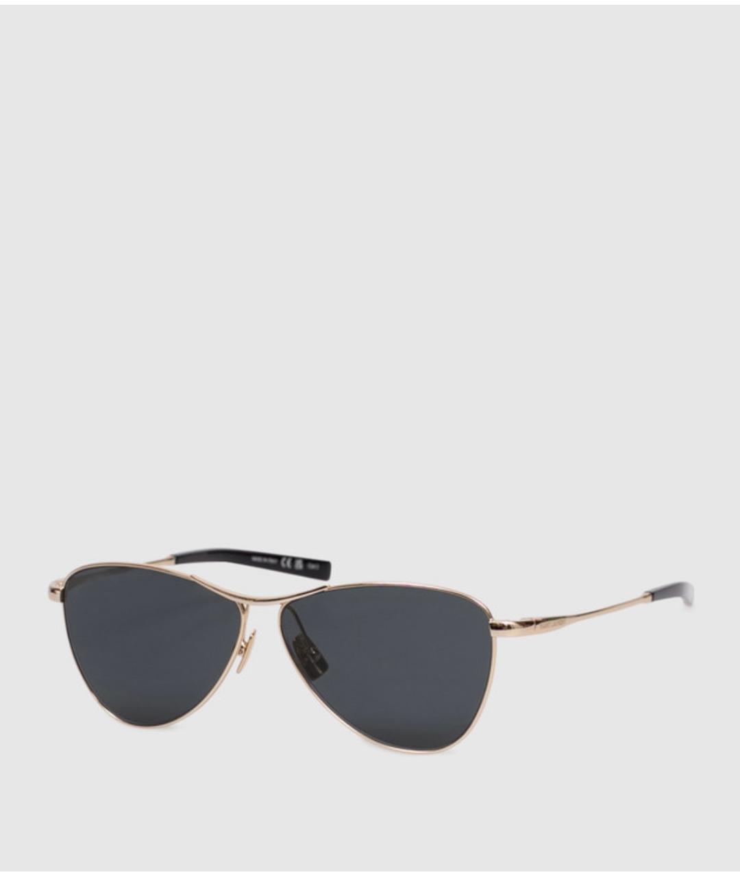 SAINT LAURENT Золотые солнцезащитные очки, фото 3
