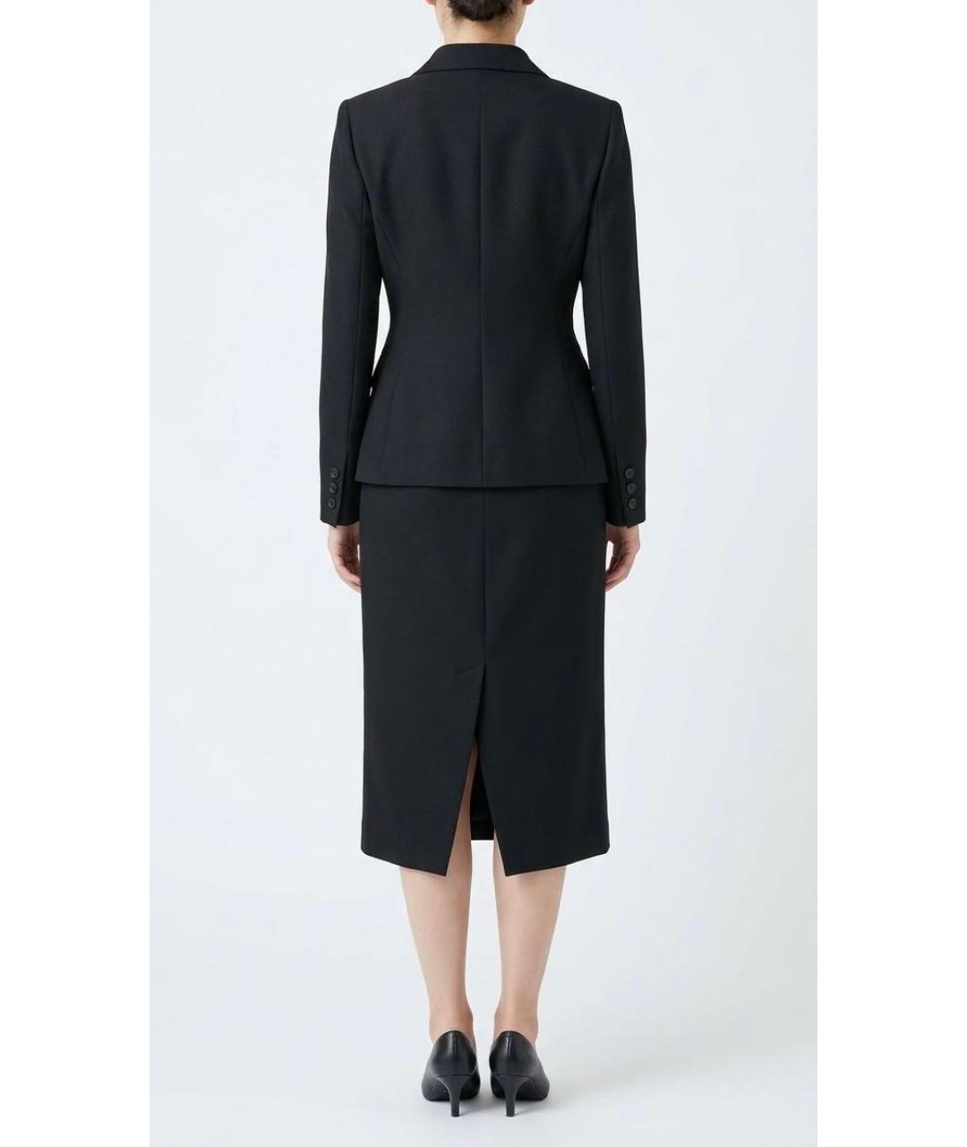CHRISTIAN DIOR Черный шерстяной костюм с юбками, фото 2