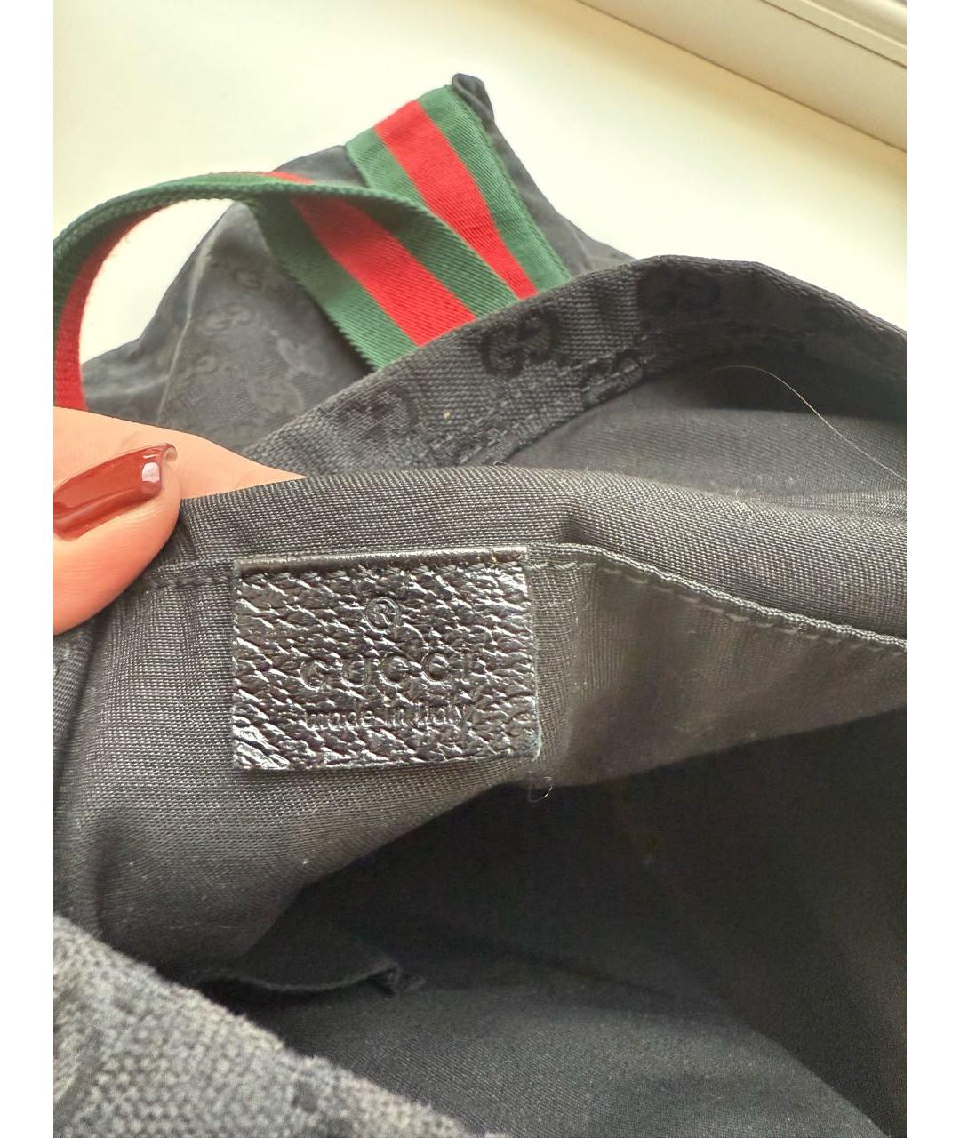 GUCCI Черная пляжная сумка, фото 3