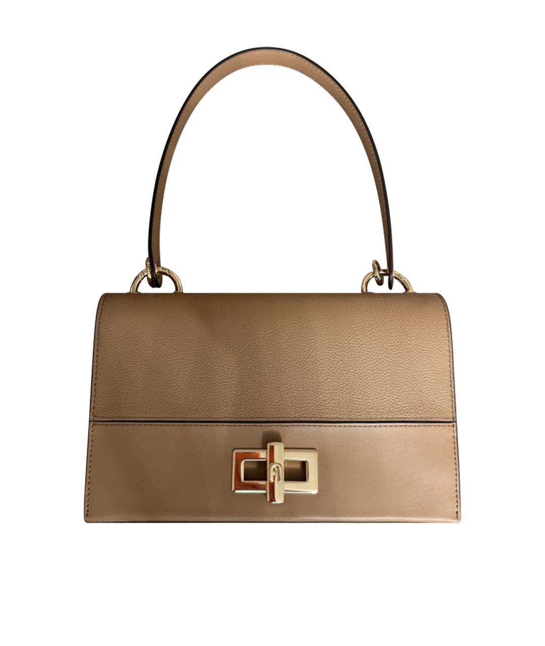 FURLA Бежевая кожаная сумка через плечо, фото 1