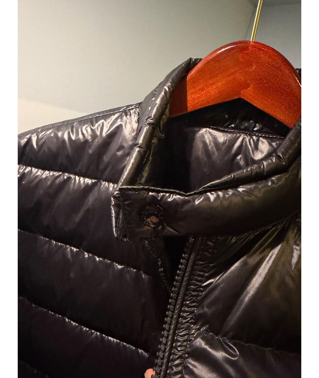 MONCLER Черный нейлоновый пуховик, фото 8