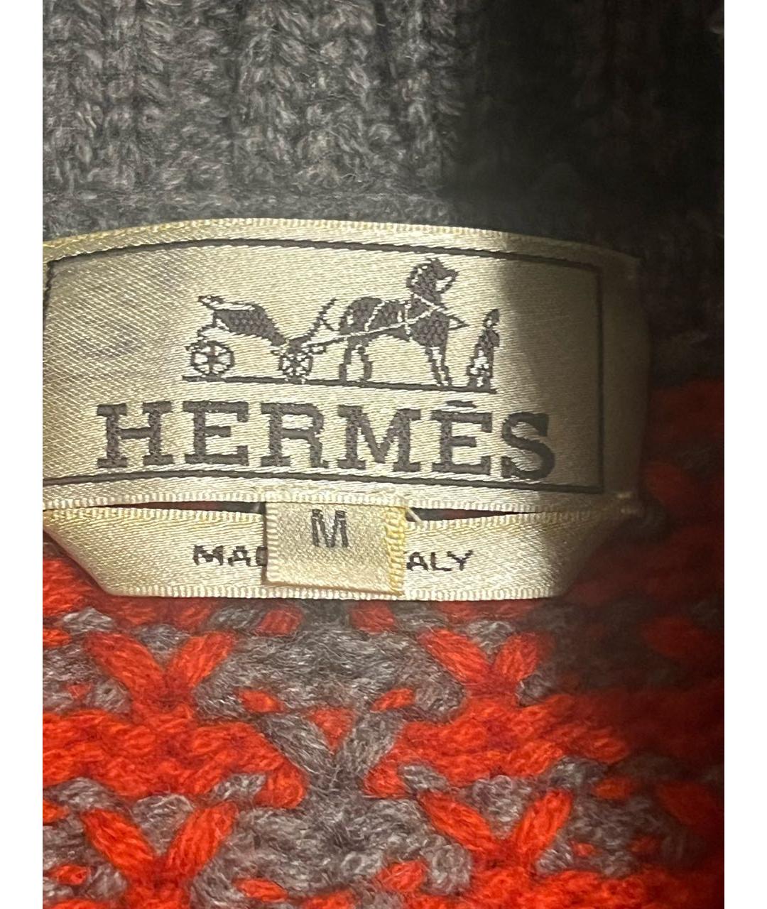 HERMES Оранжевый кашемировый джемпер / свитер, фото 3