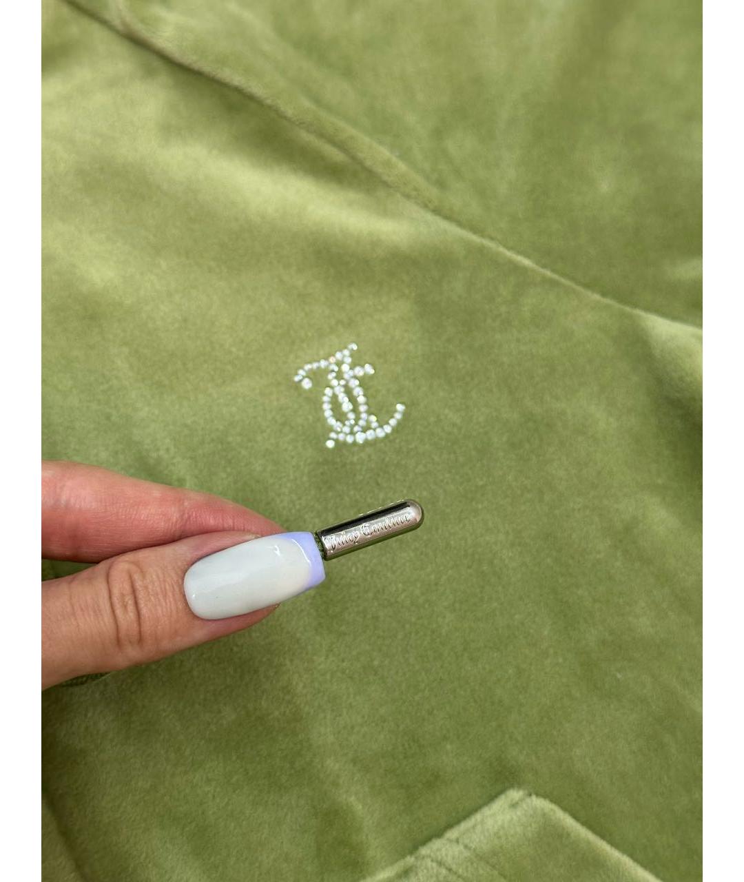 JUICY COUTURE Зеленый велюровый спортивные костюмы, фото 5