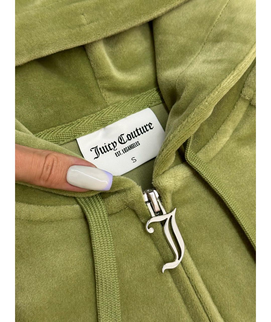 JUICY COUTURE Зеленый велюровый спортивные костюмы, фото 4