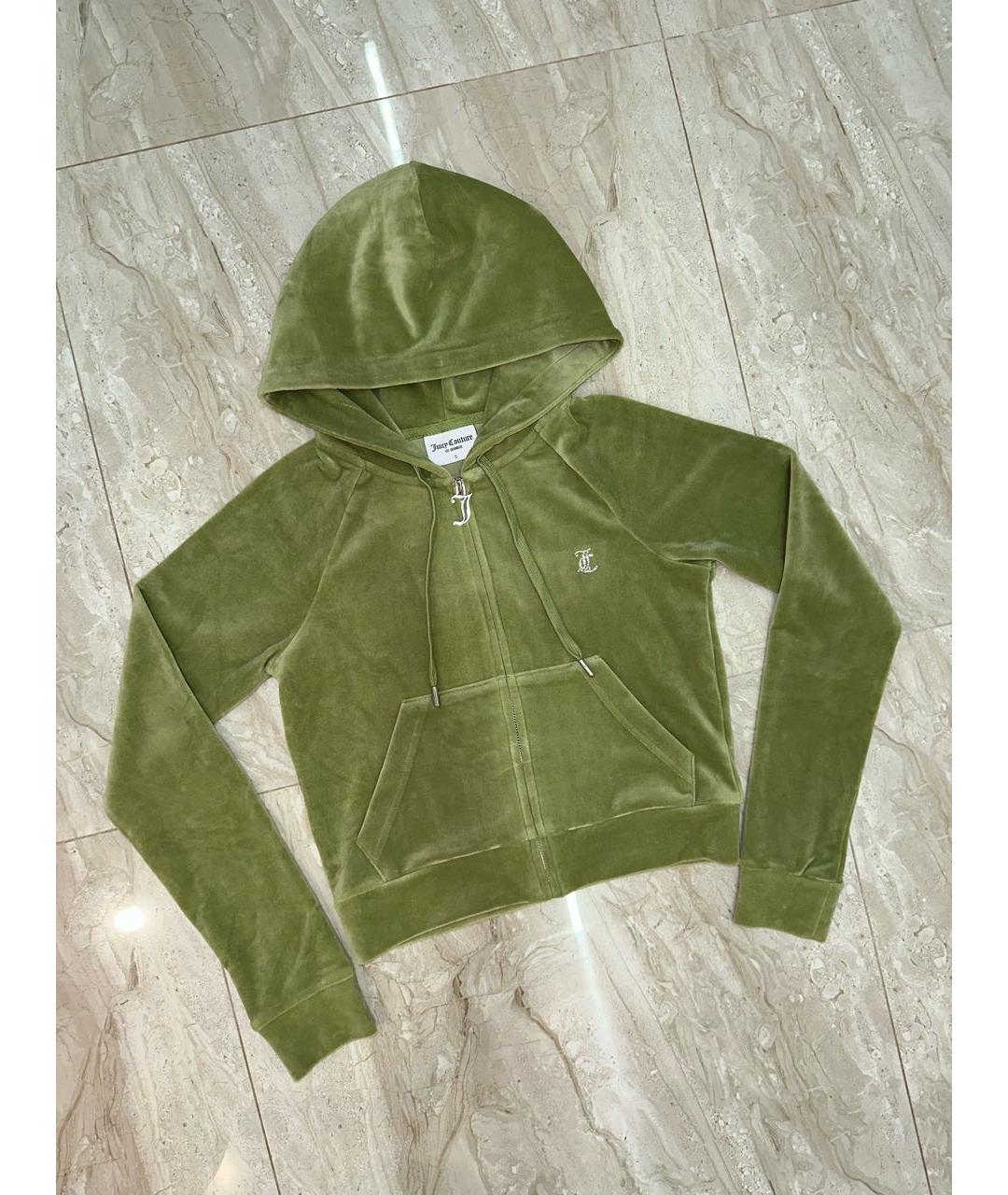 JUICY COUTURE Зеленый велюровый спортивные костюмы, фото 3
