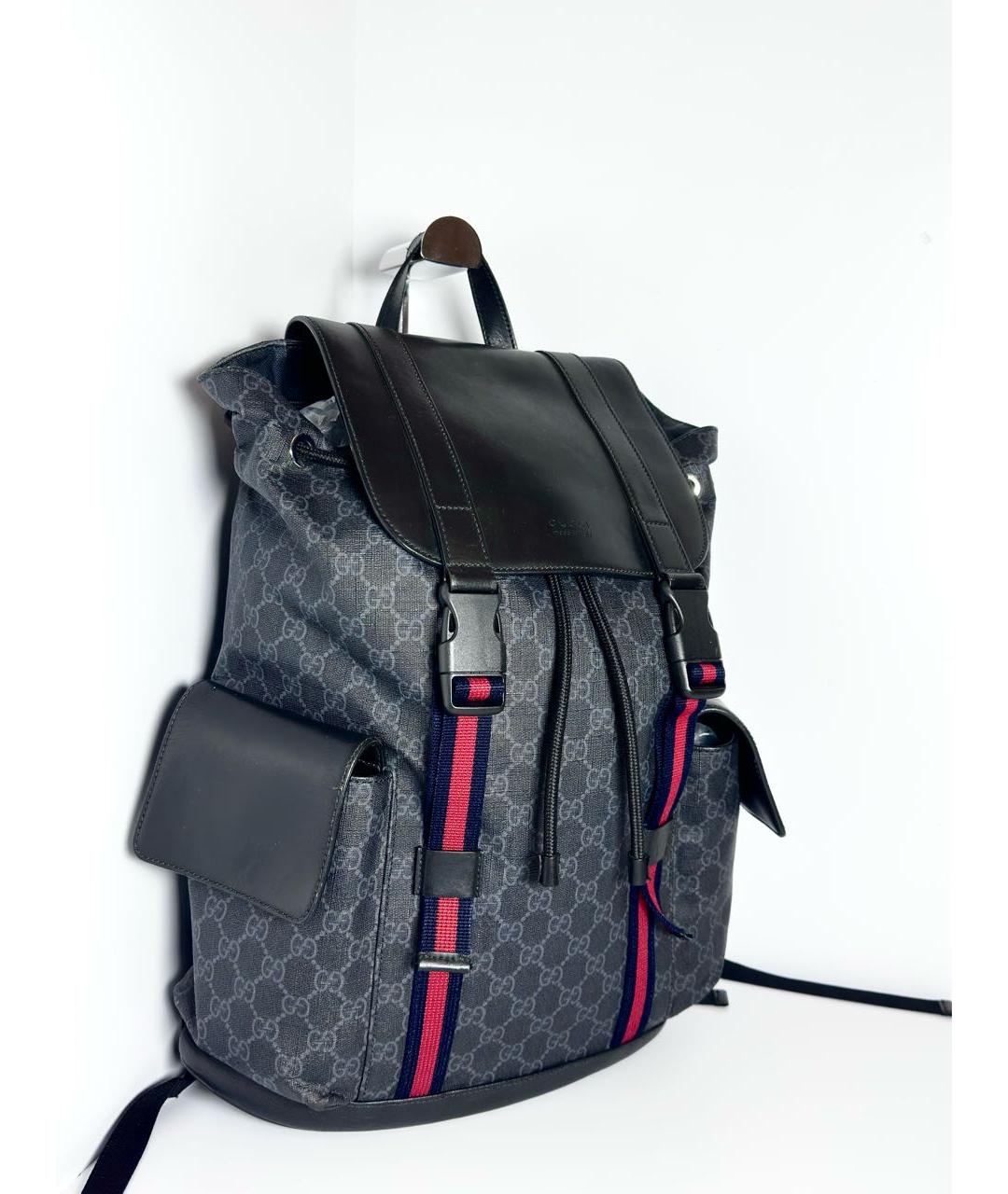 GUCCI Антрацитовый рюкзак из канвы, фото 2
