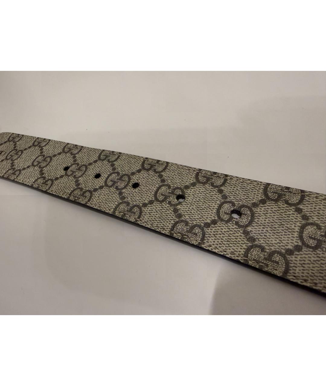 GUCCI Бежевый кожаный ремень, фото 4