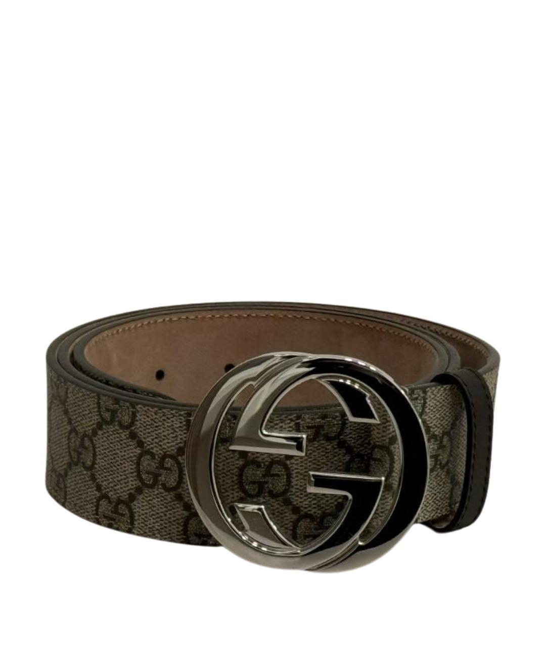 GUCCI Бежевый кожаный ремень, фото 1