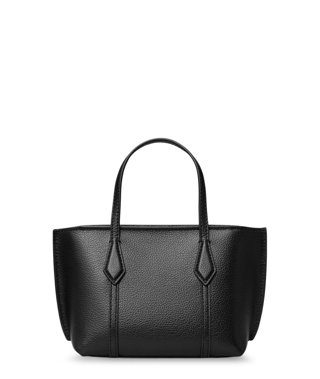 TORY BURCH Черная кожаная сумка с короткими ручками, фото 2