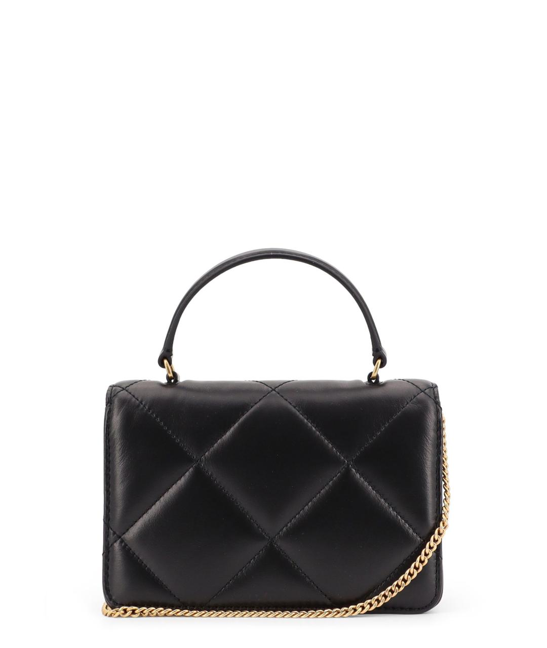 TORY BURCH Черная кожаная сумка с короткими ручками, фото 2