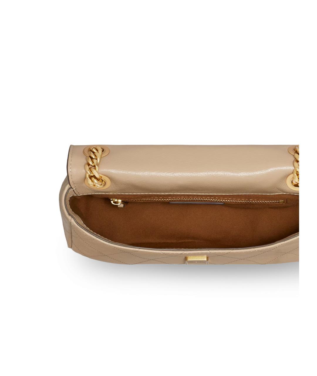 TORY BURCH Бежевая кожаная сумка через плечо, фото 4