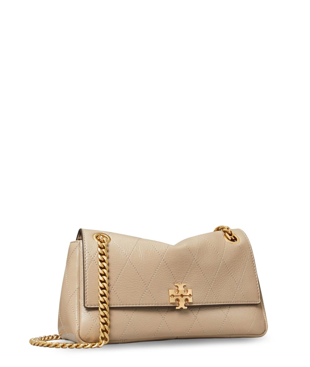 TORY BURCH Бежевая кожаная сумка через плечо, фото 3