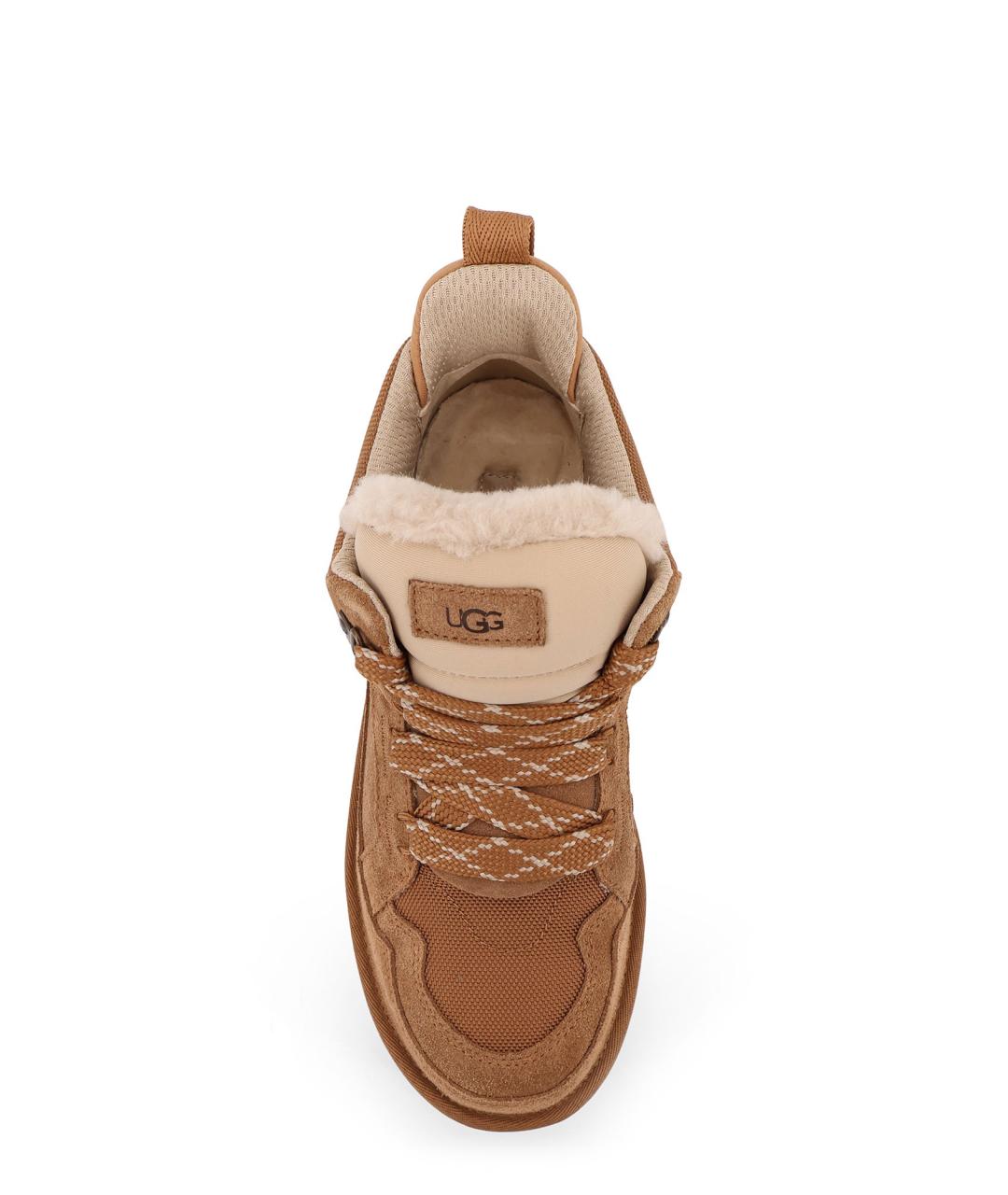 UGG Коричневые замшевые низкие кроссовки / кеды, фото 5