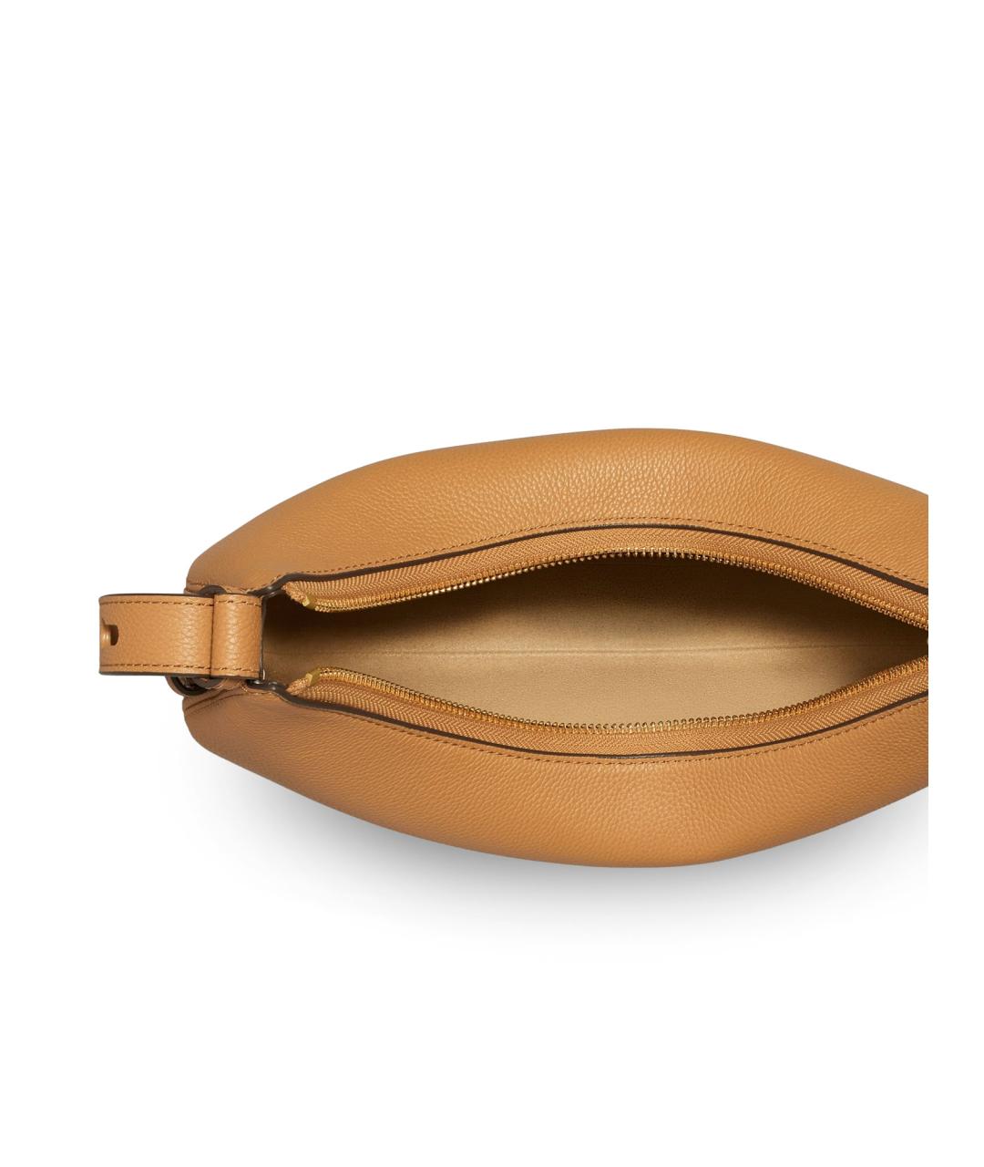 TORY BURCH Бежевая кожаная сумка через плечо, фото 4
