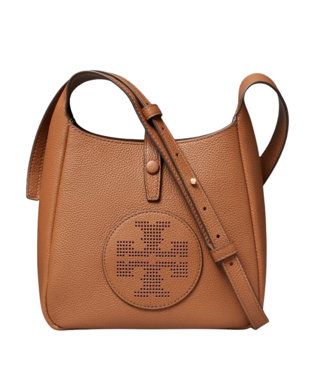 TORY BURCH Коричневая кожаная сумка через плечо, фото 1