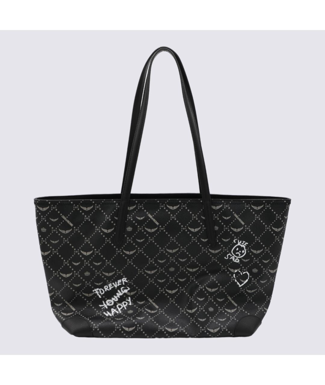 ZADIG & VOLTAIRE Черная сумка тоут из канвы, фото 3
