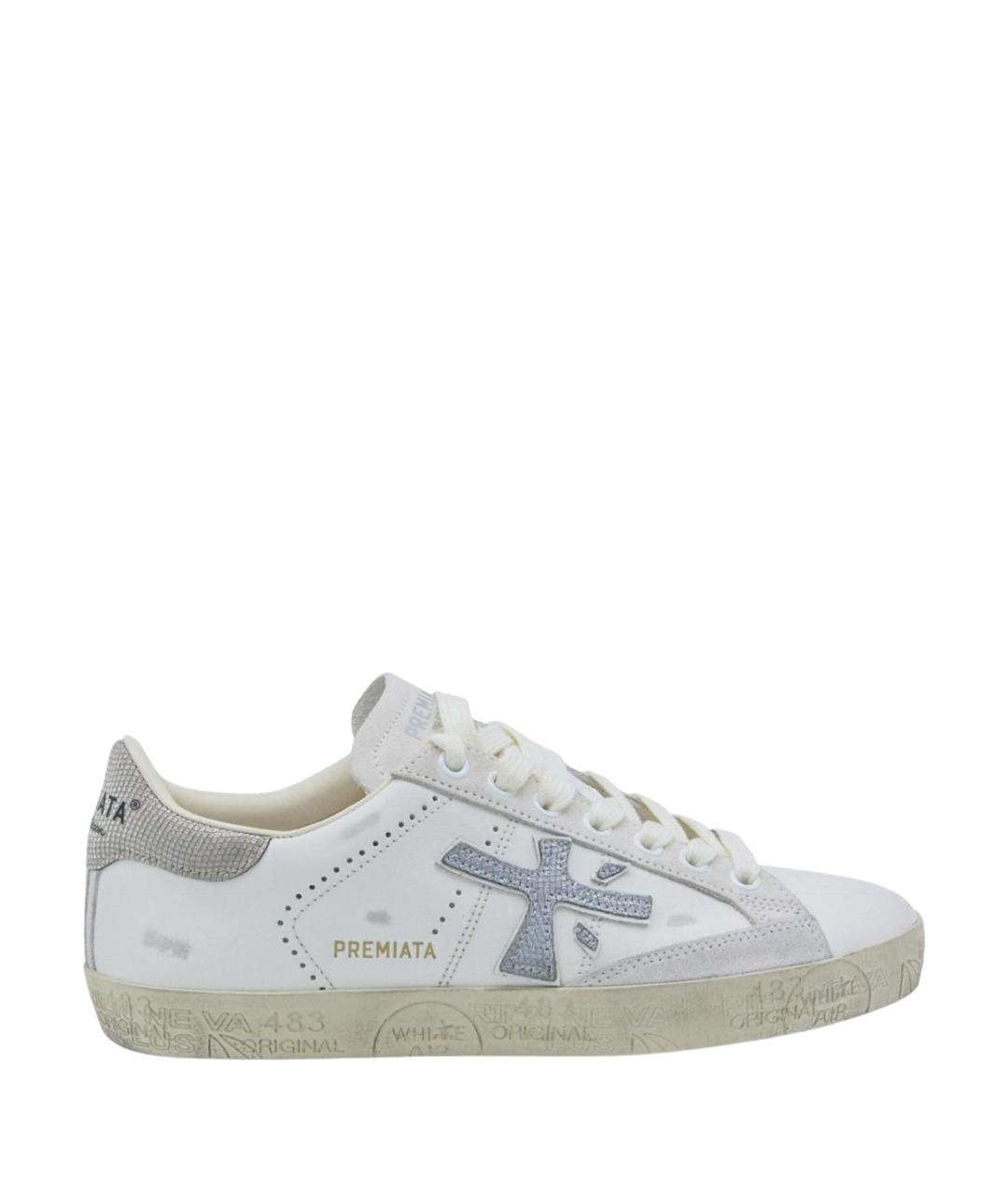 PREMIATA Белые кожаные кеды, фото 1