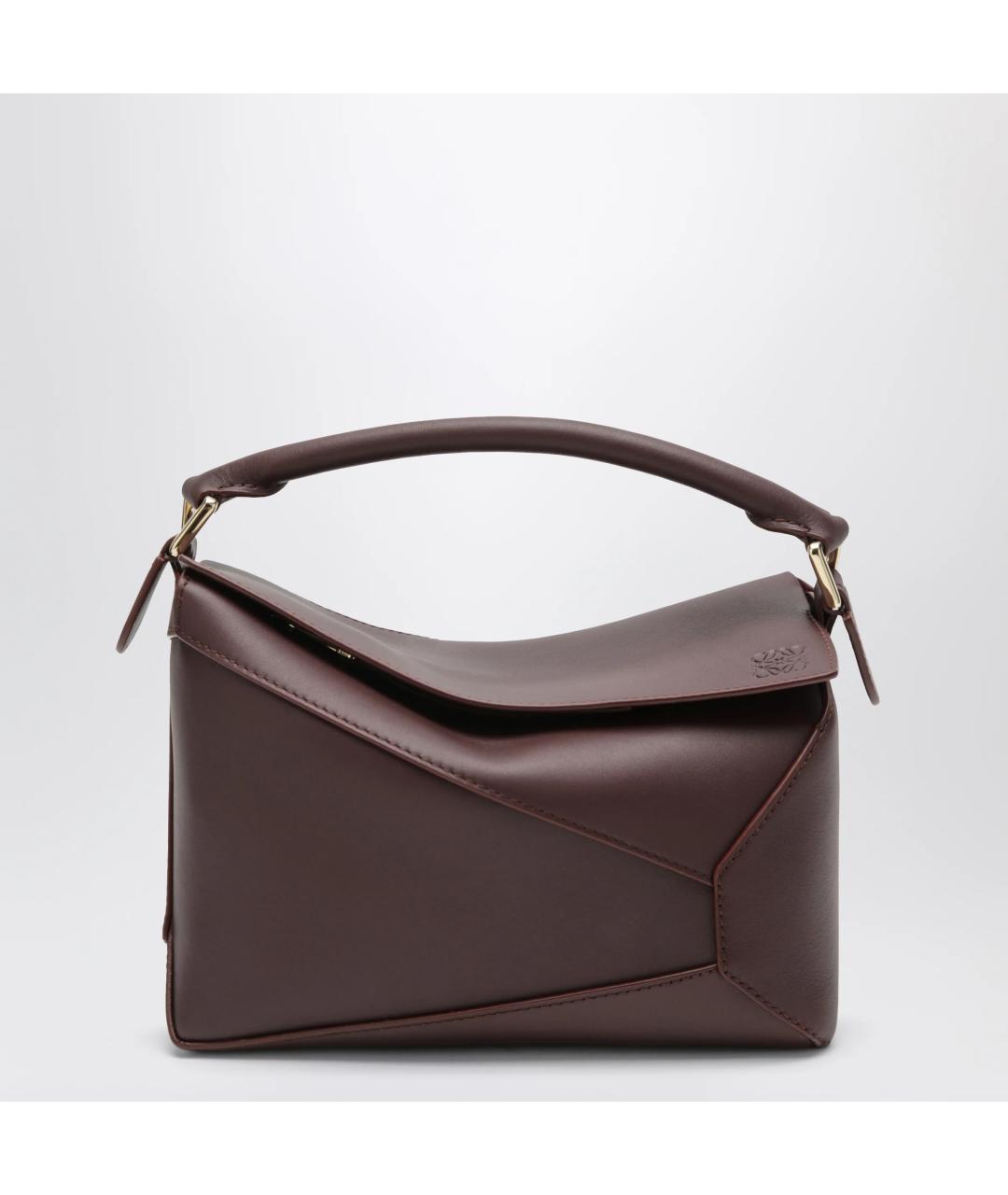 LOEWE Бордовая кожаная сумка через плечо, фото 3