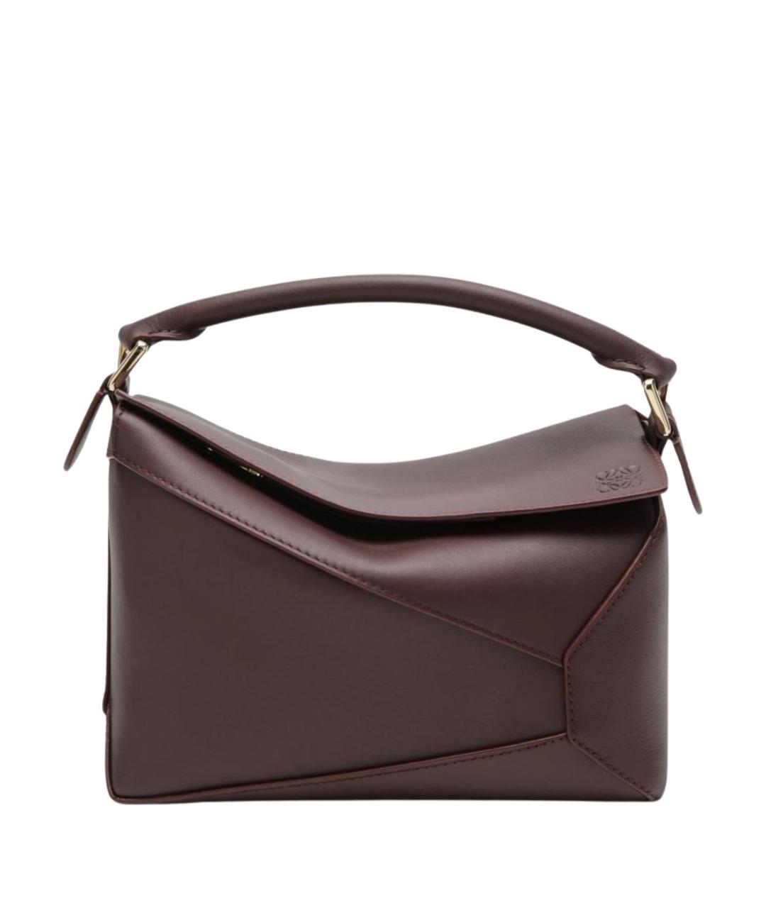 LOEWE Бордовая кожаная сумка через плечо, фото 1