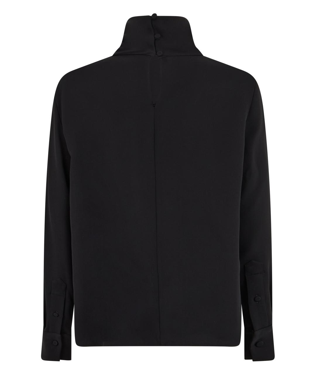 BALENCIAGA Черная шелковая блузы, фото 2