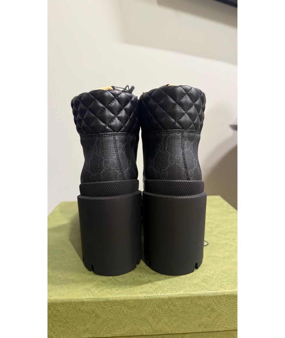 GUCCI Черные кожаные ботильоны, фото 4