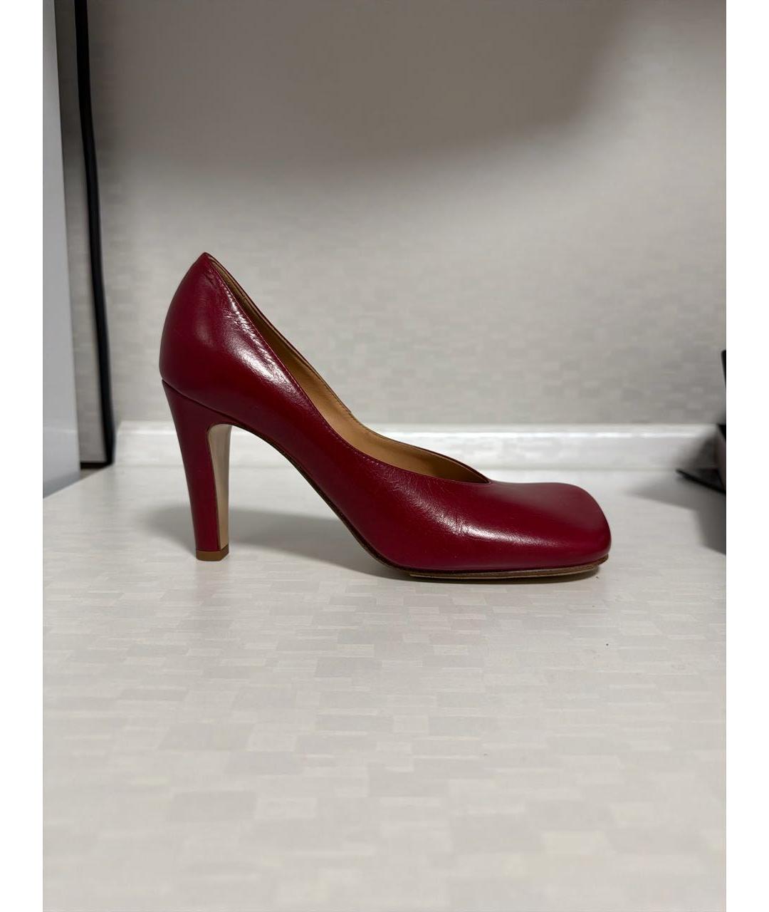 BOTTEGA VENETA Красные кожаные туфли, фото 5