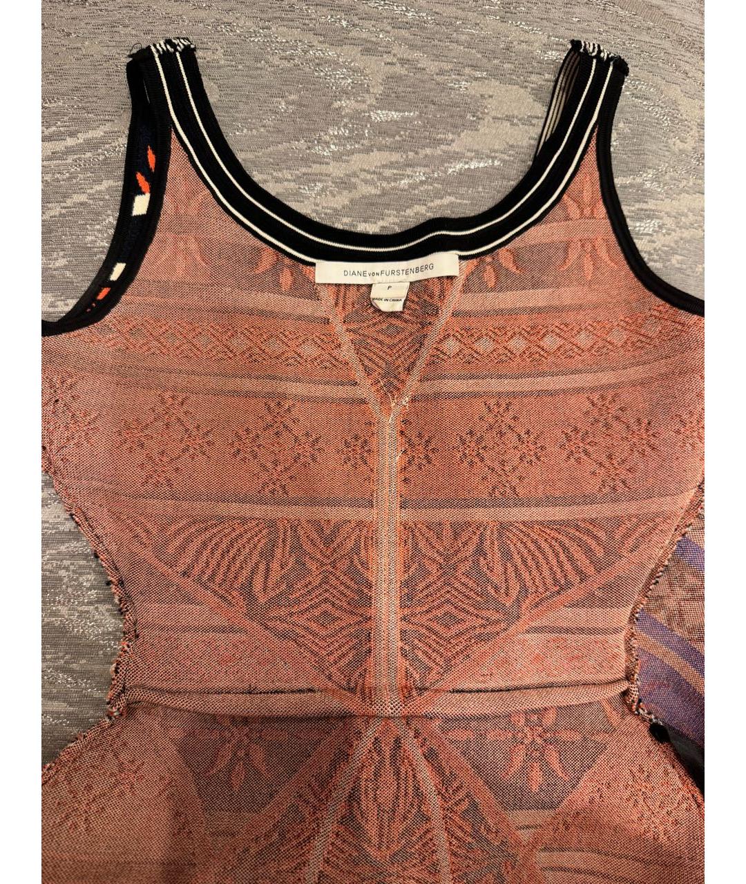 DIANE VON FURSTENBERG Мульти вискозное повседневное платье, фото 3