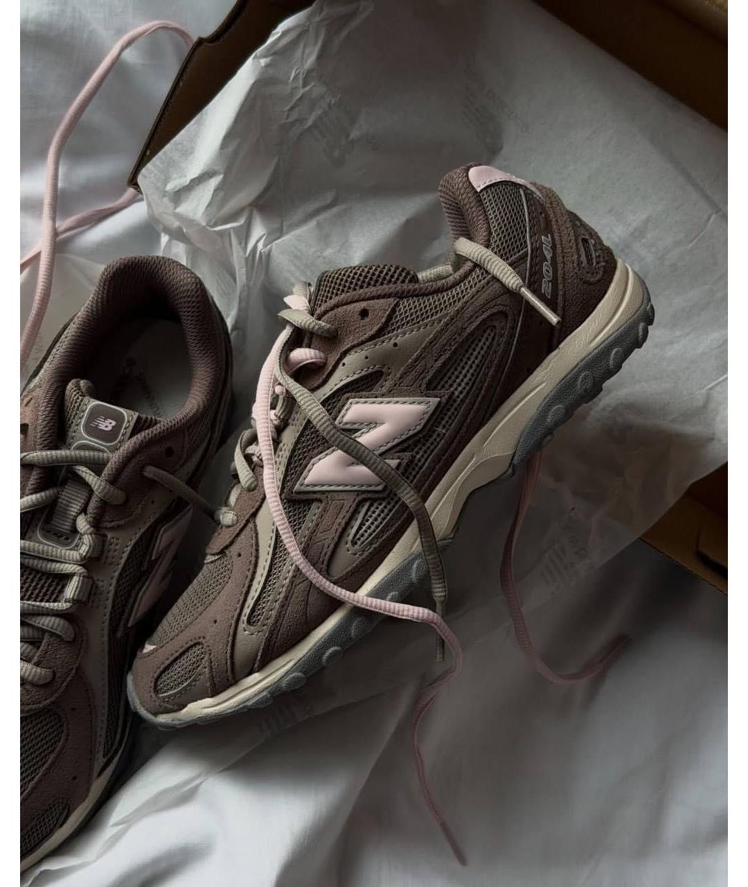 NEW BALANCE Коричневые замшевые кроссовки, фото 4