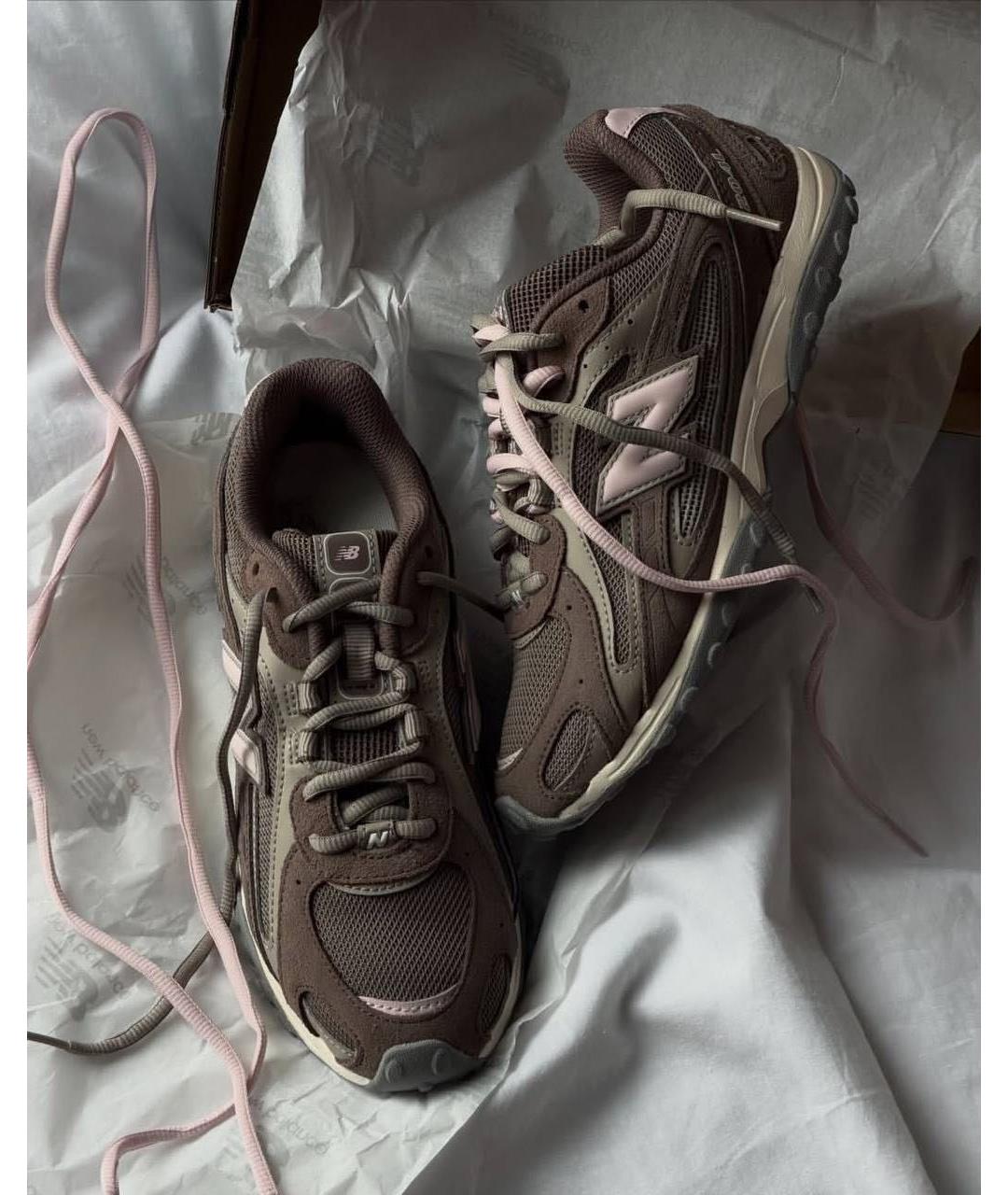 NEW BALANCE Коричневые замшевые кроссовки, фото 2