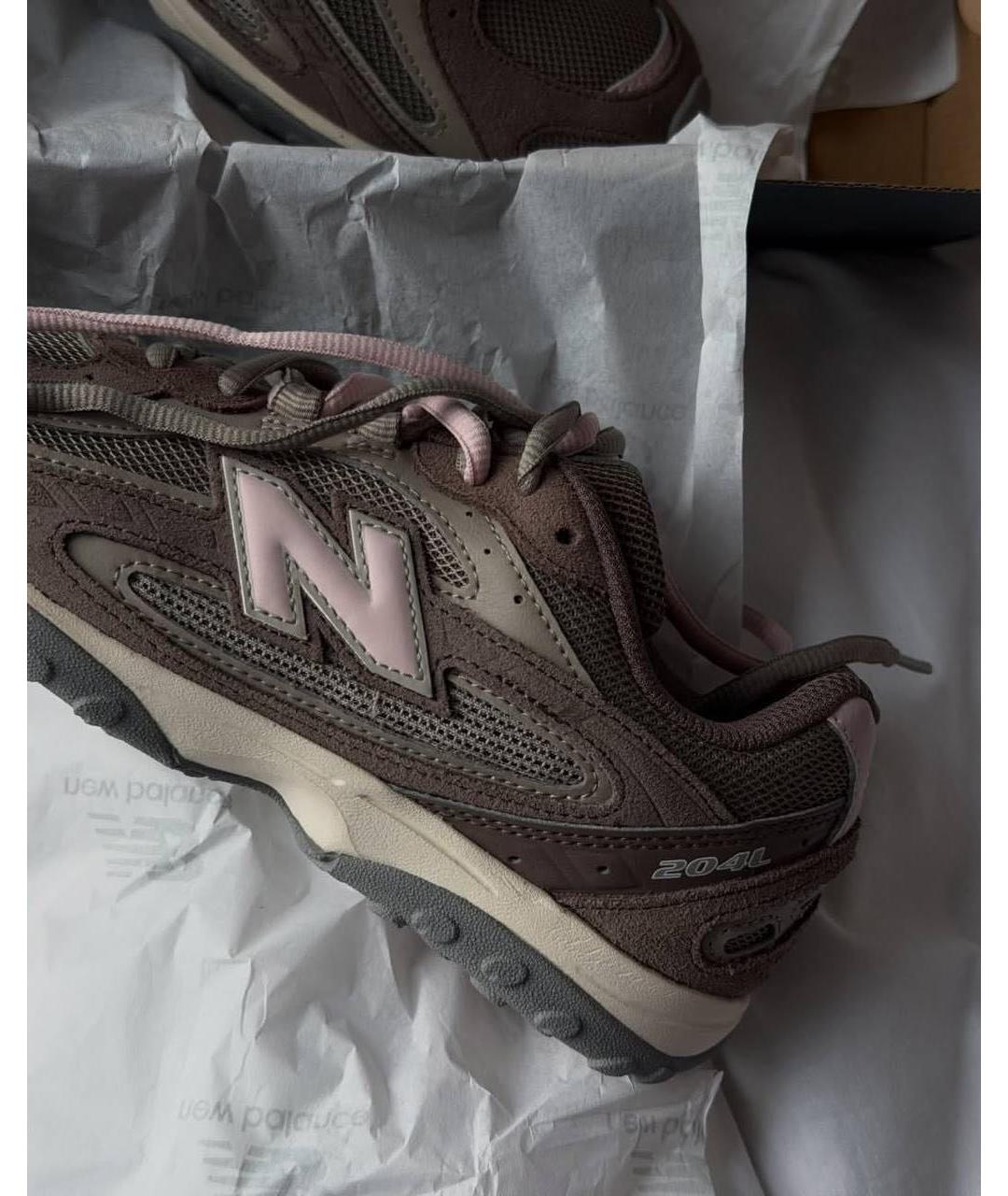 NEW BALANCE Коричневые замшевые кроссовки, фото 3