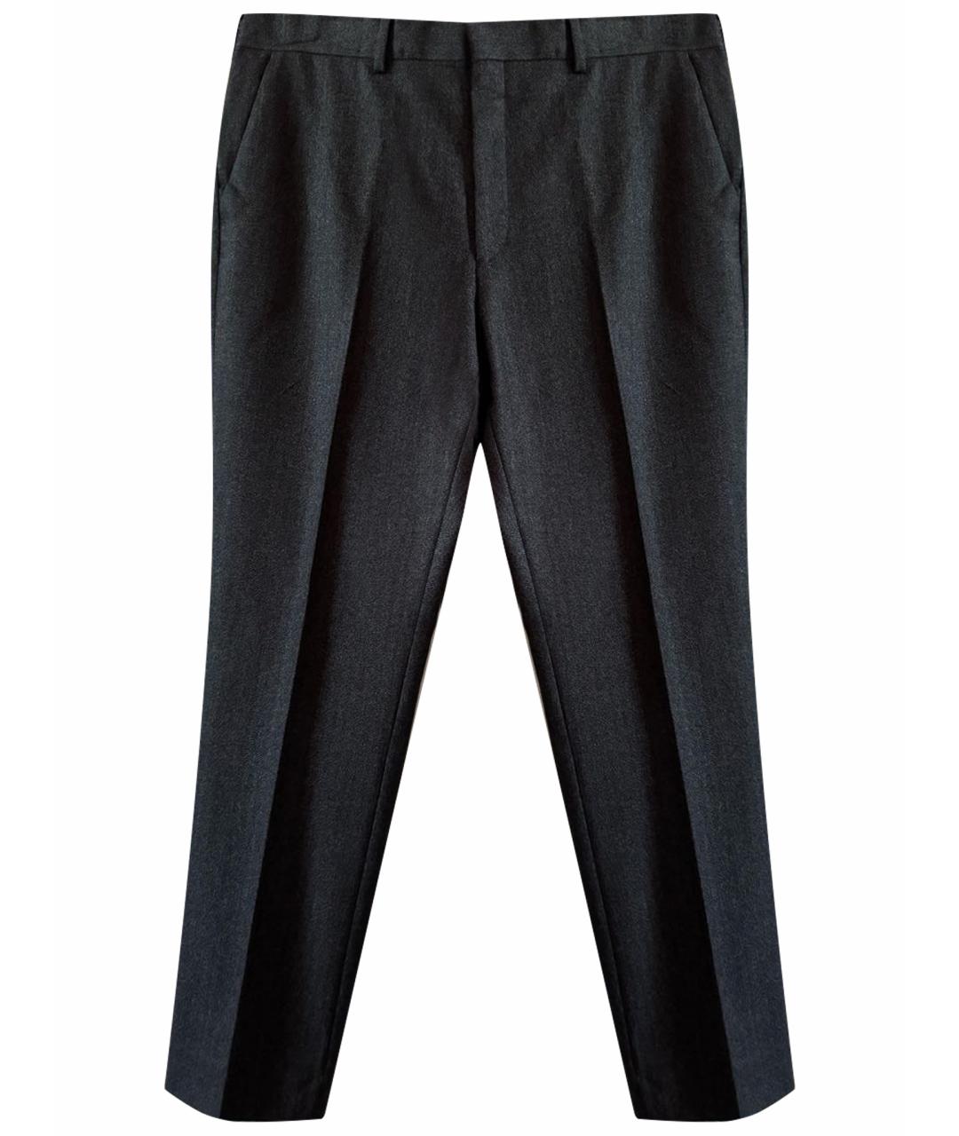 GIVENCHY Серые шерстяные повседневные брюки, фото 1