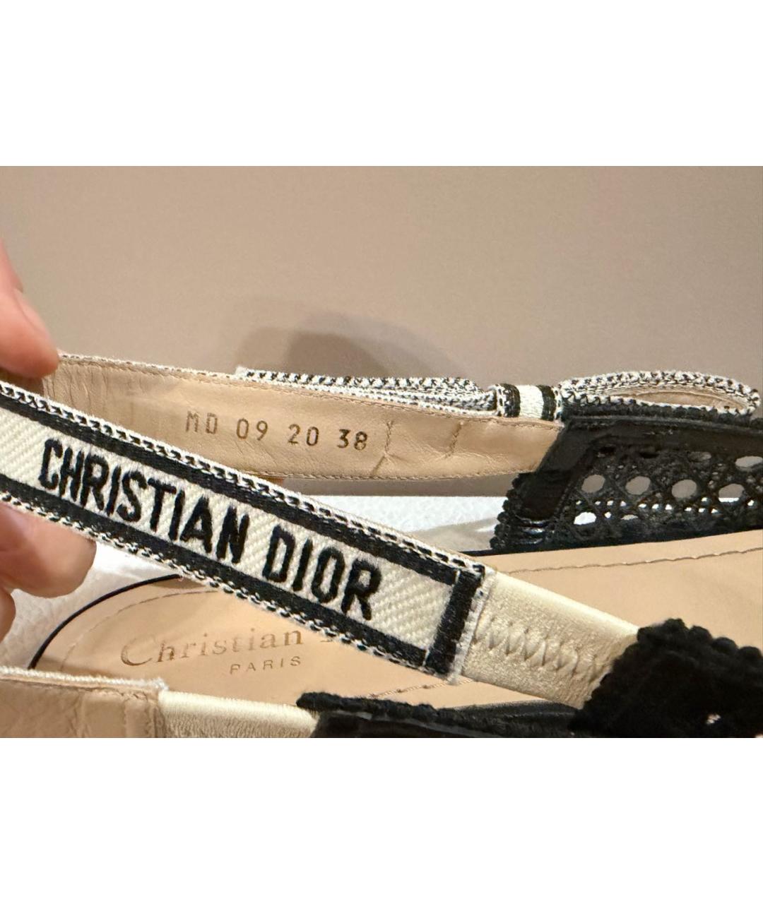 CHRISTIAN DIOR Черные текстильные туфли, фото 6