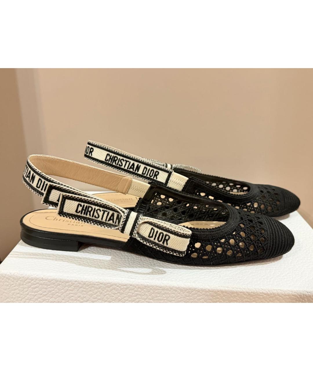 CHRISTIAN DIOR Черные текстильные туфли, фото 9