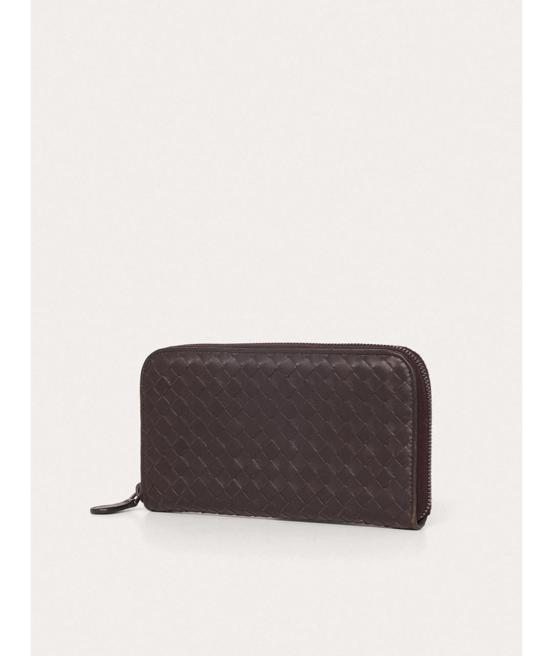 BOTTEGA VENETA Коричневый кожаный кошелек, фото 2