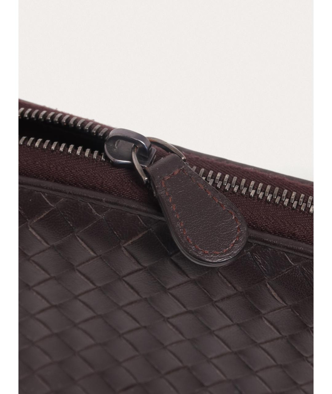 BOTTEGA VENETA Коричневый кожаный кошелек, фото 4