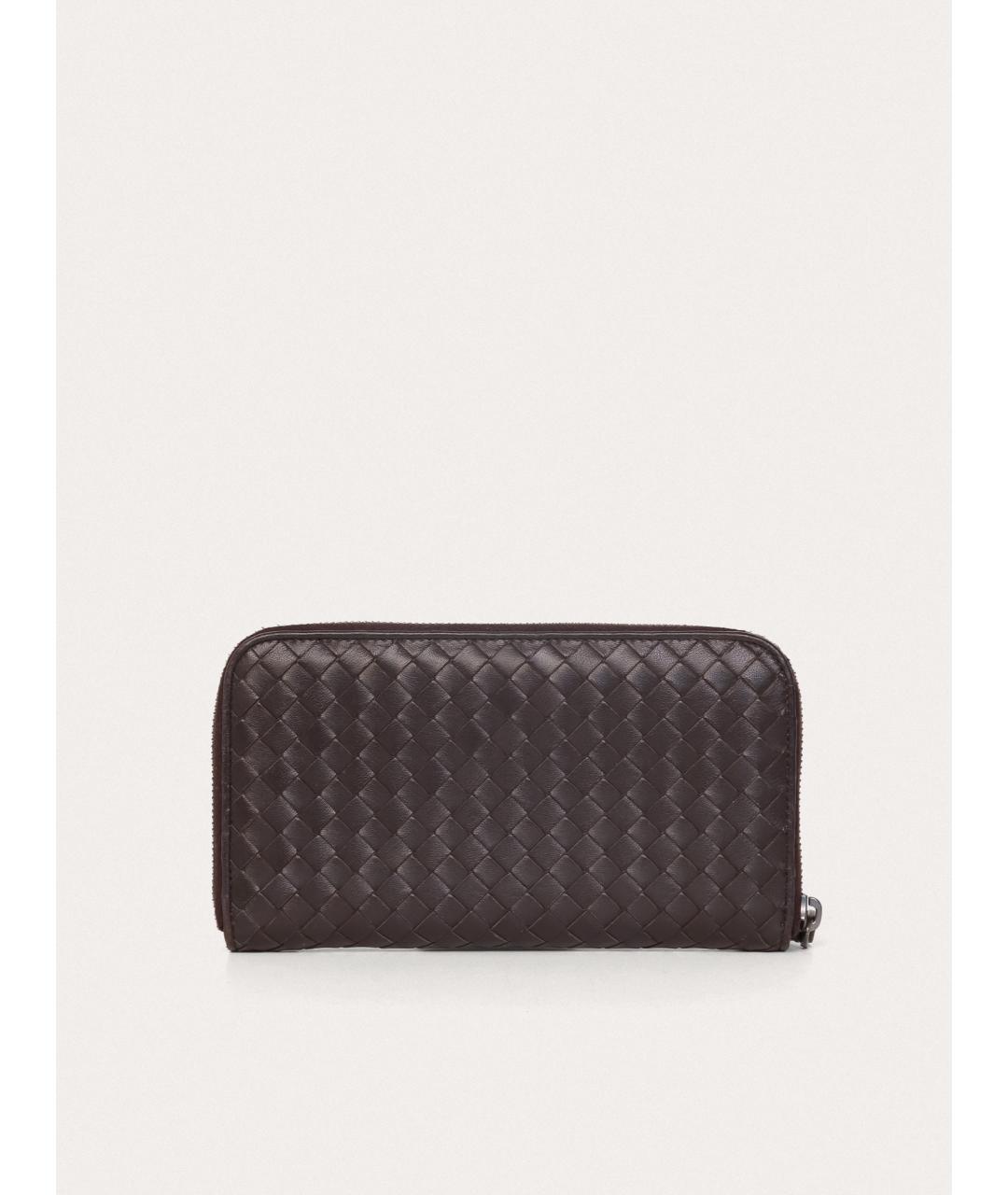 BOTTEGA VENETA Коричневый кожаный кошелек, фото 3