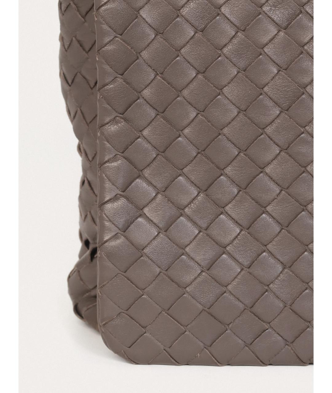 BOTTEGA VENETA Серая кожаная сумка на плечо, фото 7