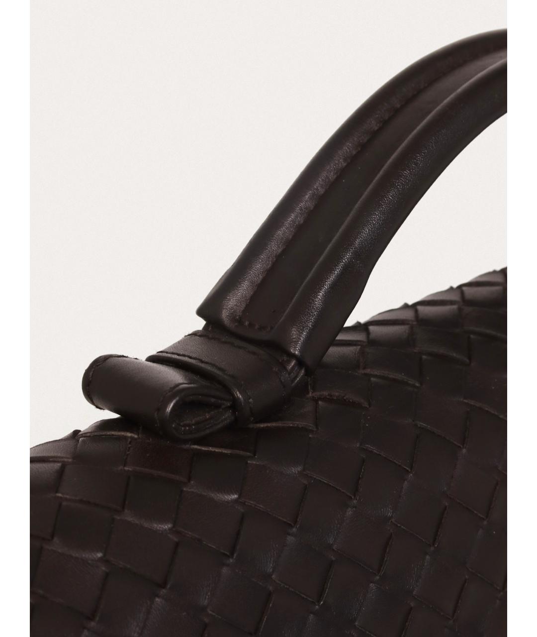 BOTTEGA VENETA Коричневый кожаный портфель, фото 5