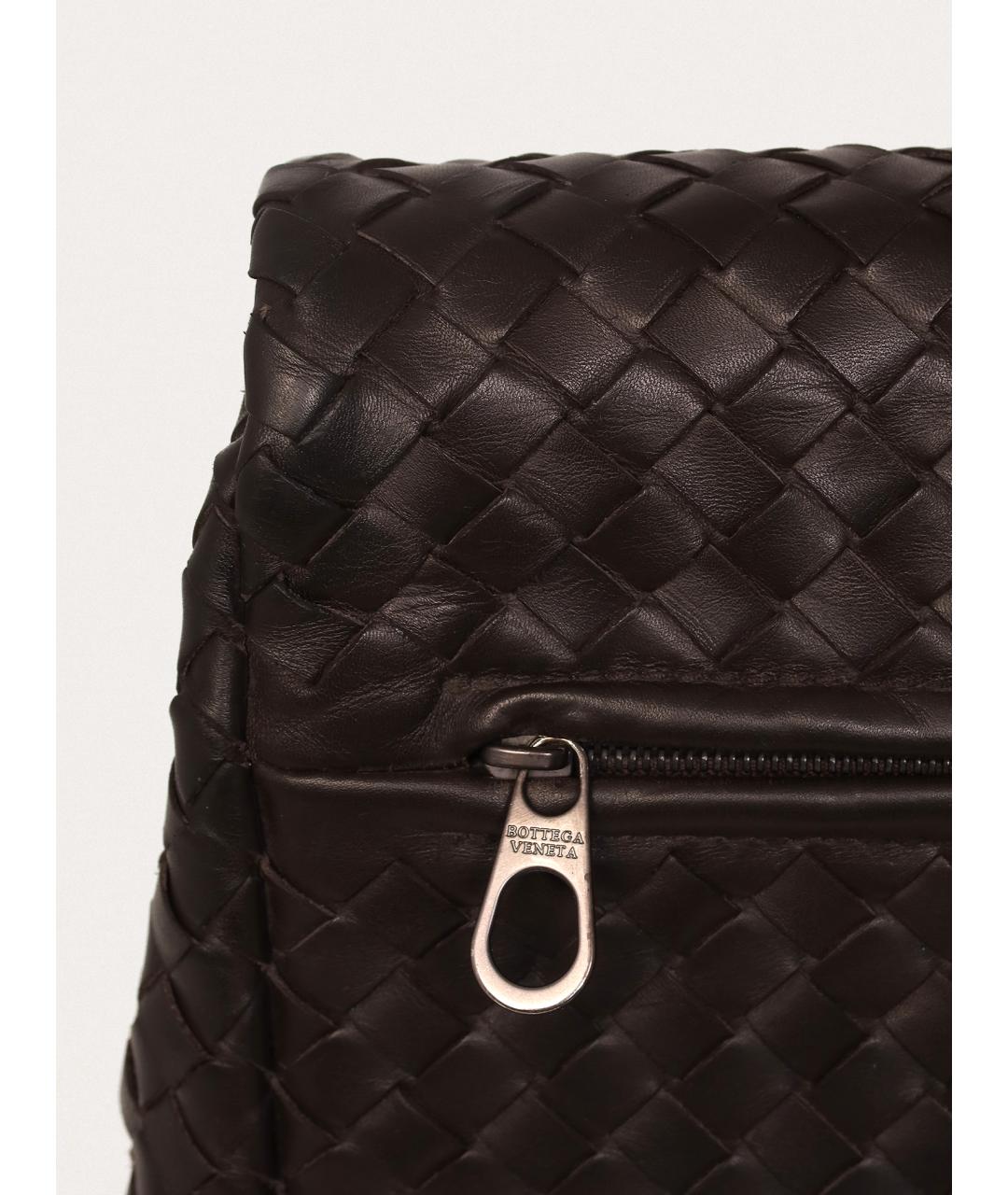BOTTEGA VENETA Коричневый кожаный портфель, фото 6